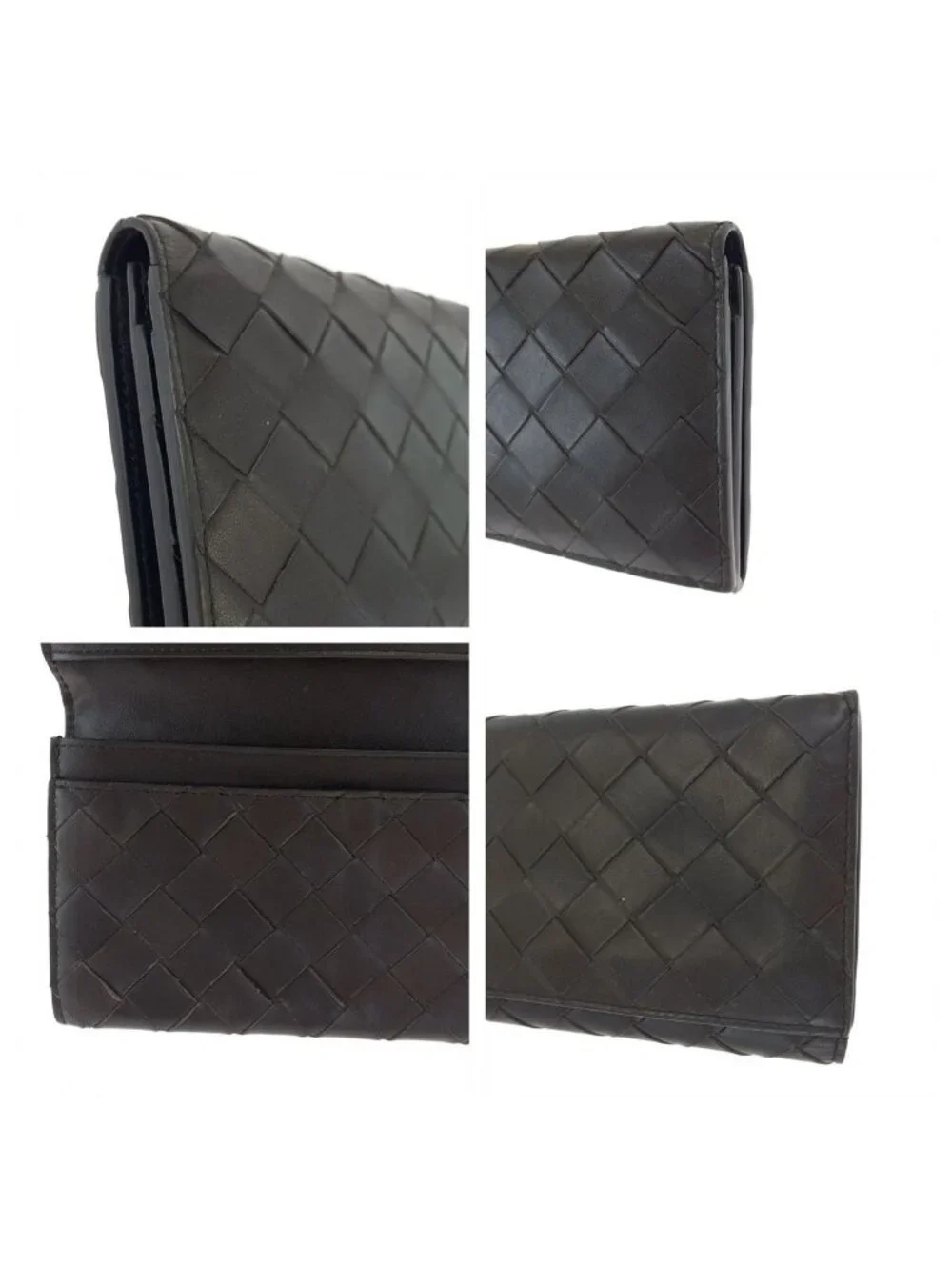 Bottega Veneta Maxi Intrecciato Brown Calfskin Wallet